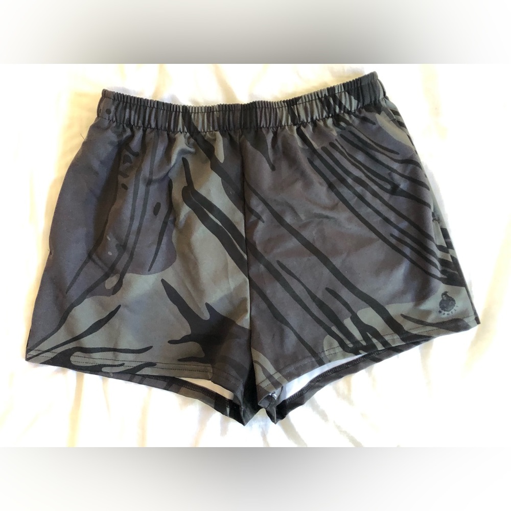 WRMFZY Grey Camo Active Running Shorts